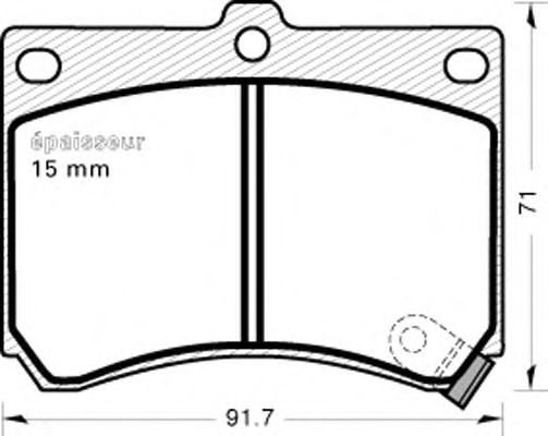 Комплект тормозных колодок, дисковый тормоз 421