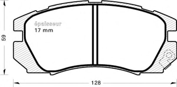 Комплект тормозных колодок, дисковый тормоз 486