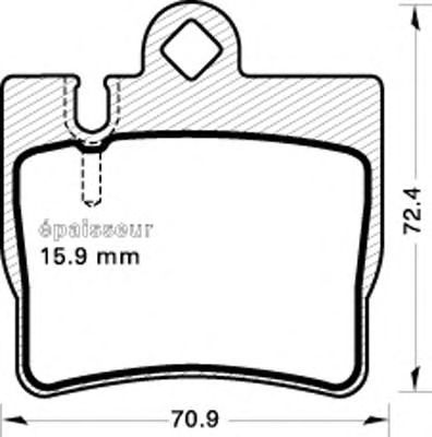 Комплект тормозных колодок, дисковый тормоз 643