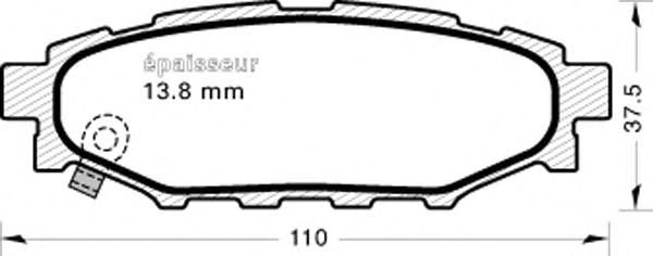 Комплект тормозных колодок, дисковый тормоз 909