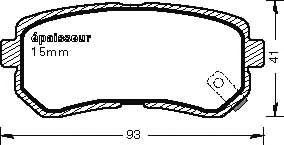 Комплект тормозных колодок, дисковый тормоз 997
