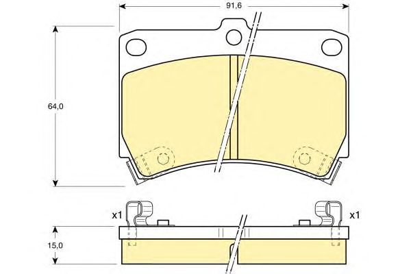 Brake Pad Set, disc brake 6110249
