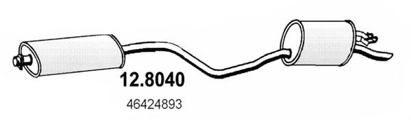 Средний / конечный глушитель ОГ 12.8040
