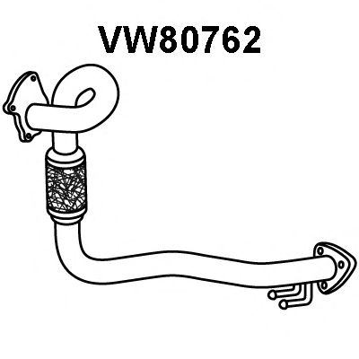 Tubo de escape VW80762