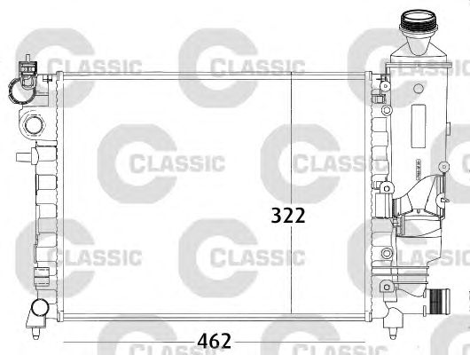 Radiator, engine cooling 231498