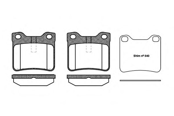 Комплект тормозных колодок, дисковый тормоз P2213.10