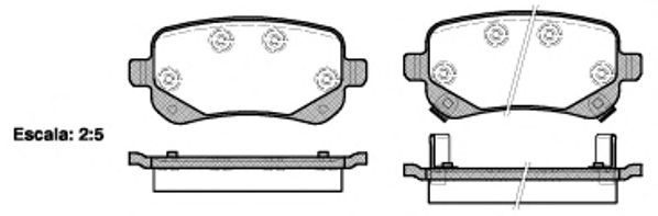 Комплект тормозных колодок, дисковый тормоз P11953.02