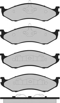 Комплект тормозных колодок, дисковый тормоз PA1322