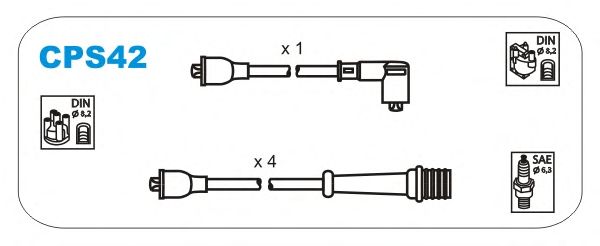 Комплект проводов зажигания CPS42