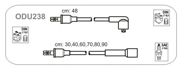 Комплект проводов зажигания ODU238