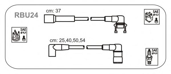Комплект проводов зажигания RBU24