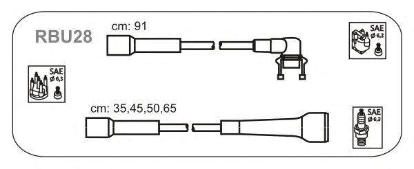 Комплект проводов зажигания RBU28