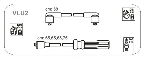 Комплект проводов зажигания VLU2
