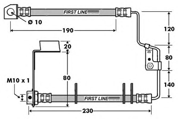 Tubo flexível de travão FBH7416