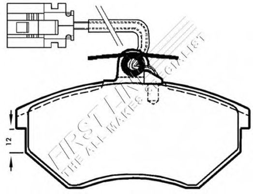 Kit de plaquettes de frein, frein à disque FBP3318