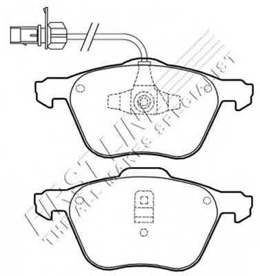 Комплект тормозных колодок, дисковый тормоз FBP3376