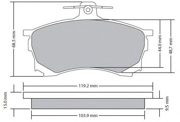 Комплект тормозных колодок, дисковый тормоз FBP-1685