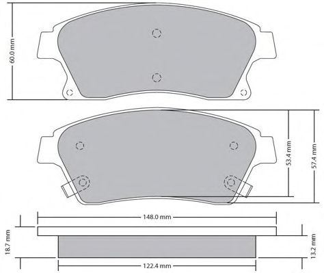 Комплект тормозных колодок, дисковый тормоз FBP-1724