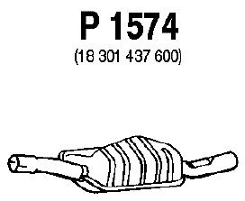 Средний глушитель выхлопных газов P1574