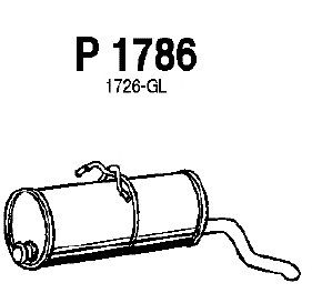 Глушитель выхлопных газов конечный P1786