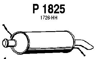 Silencieux arrière P1825