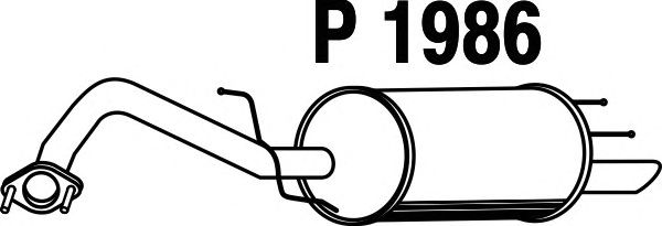 Глушитель выхлопных газов конечный P1986