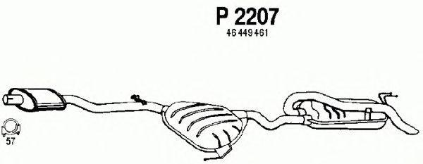 Глушитель выхлопных газов конечный P2207