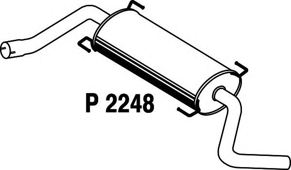 Глушитель выхлопных газов конечный P2248