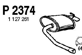 Глушитель выхлопных газов конечный P2374
