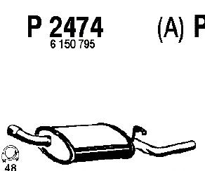 Глушитель выхлопных газов конечный P2474