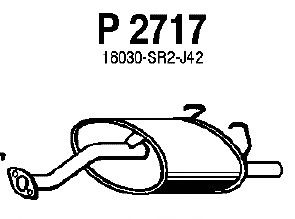 Panela de escape traseira P2717