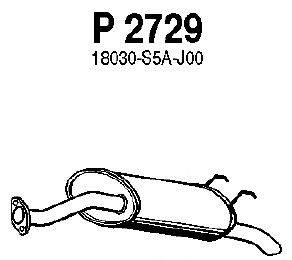 Глушитель выхлопных газов конечный P2729