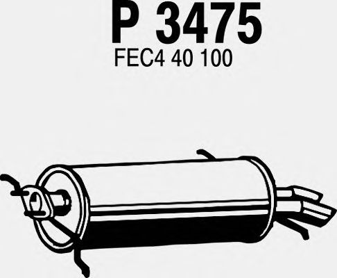 Глушитель выхлопных газов конечный P3475