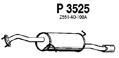Глушитель выхлопных газов конечный P3525