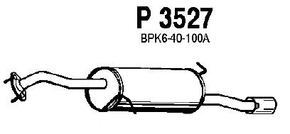 Глушитель выхлопных газов конечный P3527