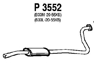 Средний глушитель выхлопных газов P3552