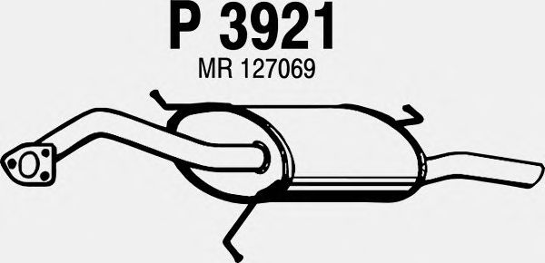 Глушитель выхлопных газов конечный P3921