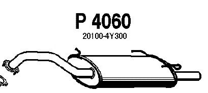 Глушитель выхлопных газов конечный P4060