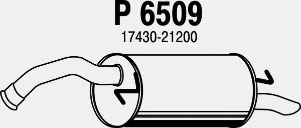 Глушитель выхлопных газов конечный P6509