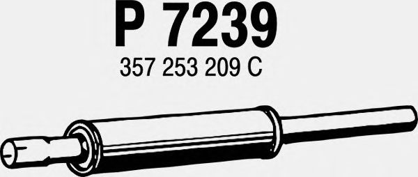 Средний глушитель выхлопных газов P7239