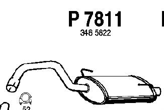 Глушитель выхлопных газов конечный P7811