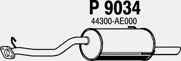 Глушитель выхлопных газов конечный P9034