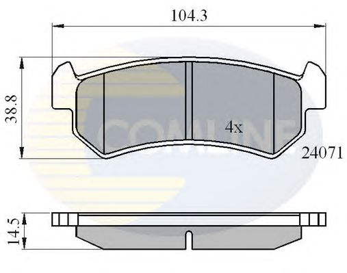 Комплект тормозных колодок, дисковый тормоз CBP01191
