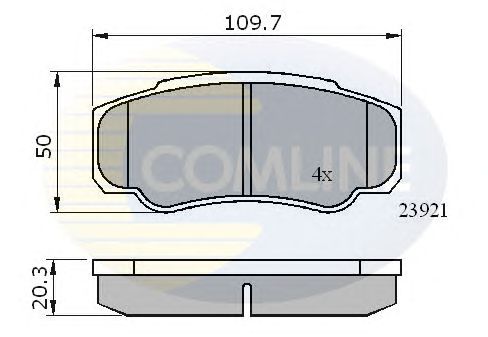 Комплект тормозных колодок, дисковый тормоз CBP01042