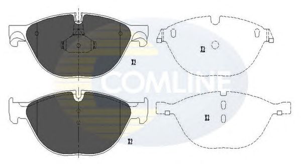 Комплект тормозных колодок, дисковый тормоз CBP06017