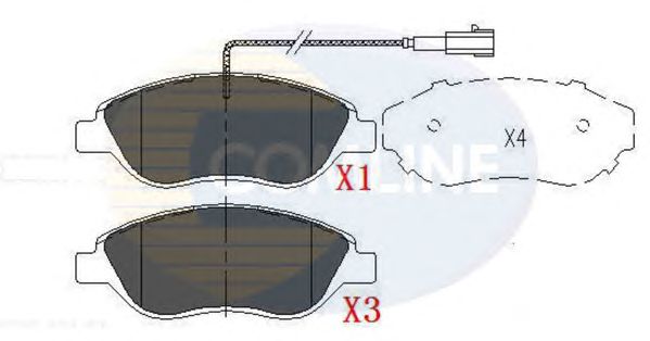 Kit de plaquettes de frein, frein à disque CBP11222