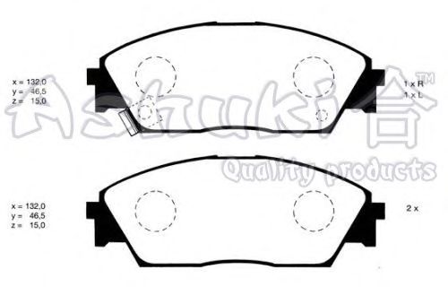 Brake Pad Set, disc brake H025-08