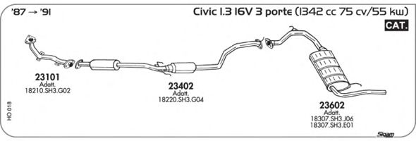 Exhaust System HO018