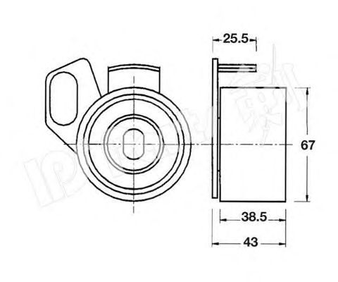 Tensioner, timing belt ITB-6907