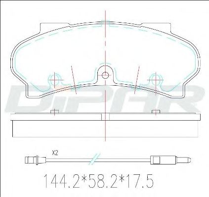 Комплект тормозных колодок, дисковый тормоз DFB1294
